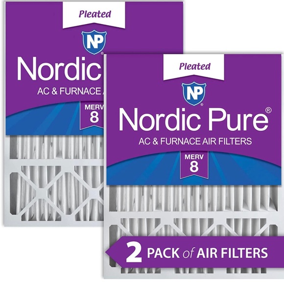 Nordic Pure 20x25x5 MERV 8 Pleated Honeywell Replacement Air Filters- 2 Pack - Picture 1 of 8